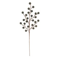 Navy with Gold Christmas Beaded Berry Spray with 25 Berries, 19.5 inches (Lot Of 1 Berry Sprays) SALE ITEM